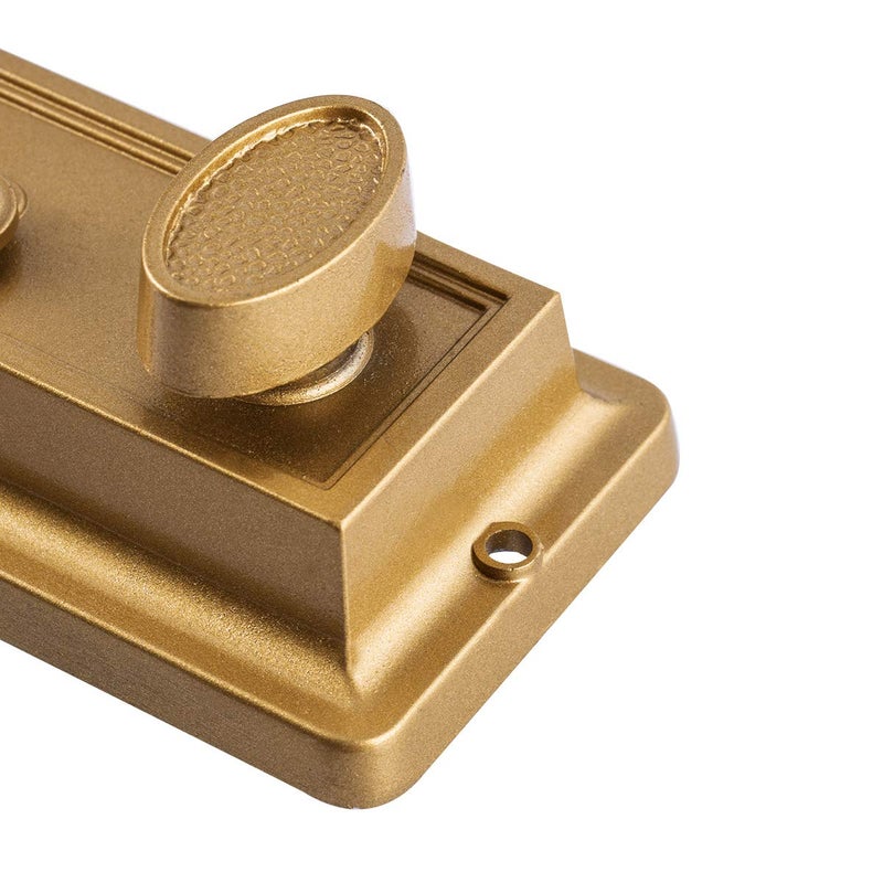 SUMBIN Night Latch Lock Zinc Cylinder with Latch Bolt Gold Finish - Image 4